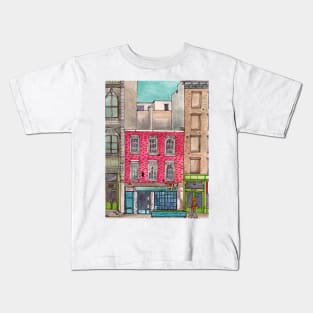 Tribeca Manhattan New York City Art Print - Iconic Tiny's 135 and The Bar Upstairs Kids T-Shirt